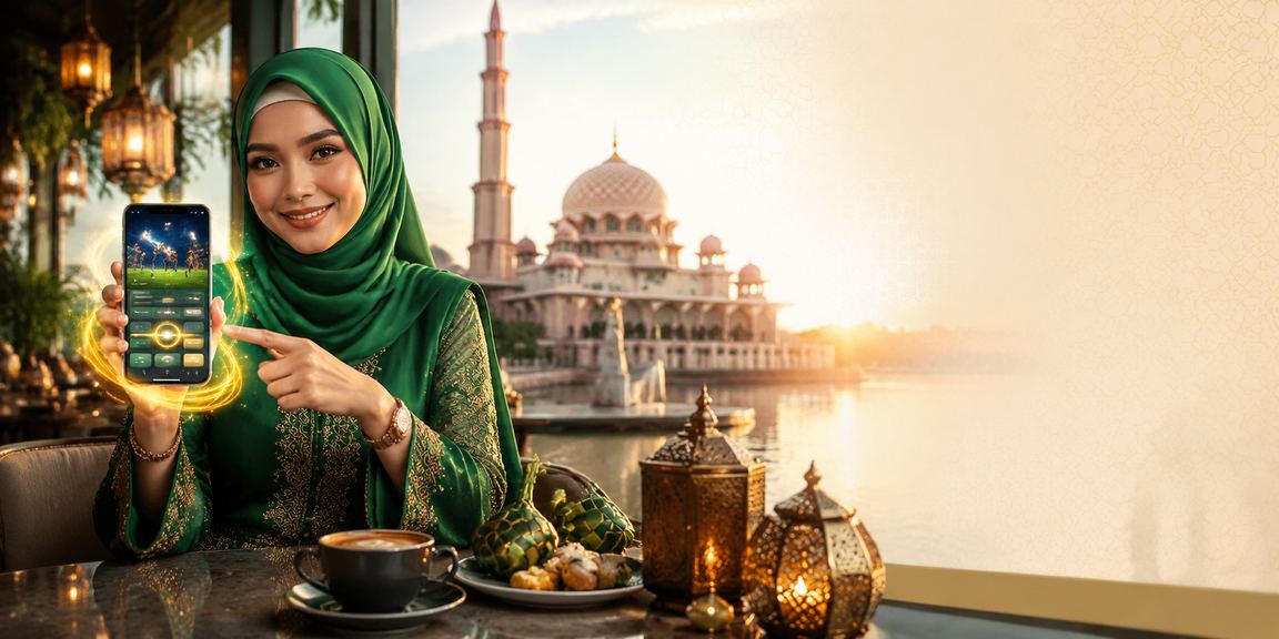 Pengguna 77go di Putrajaya menggunakan aplikasi mudah alih kasino semasa perayaan Hari Raya