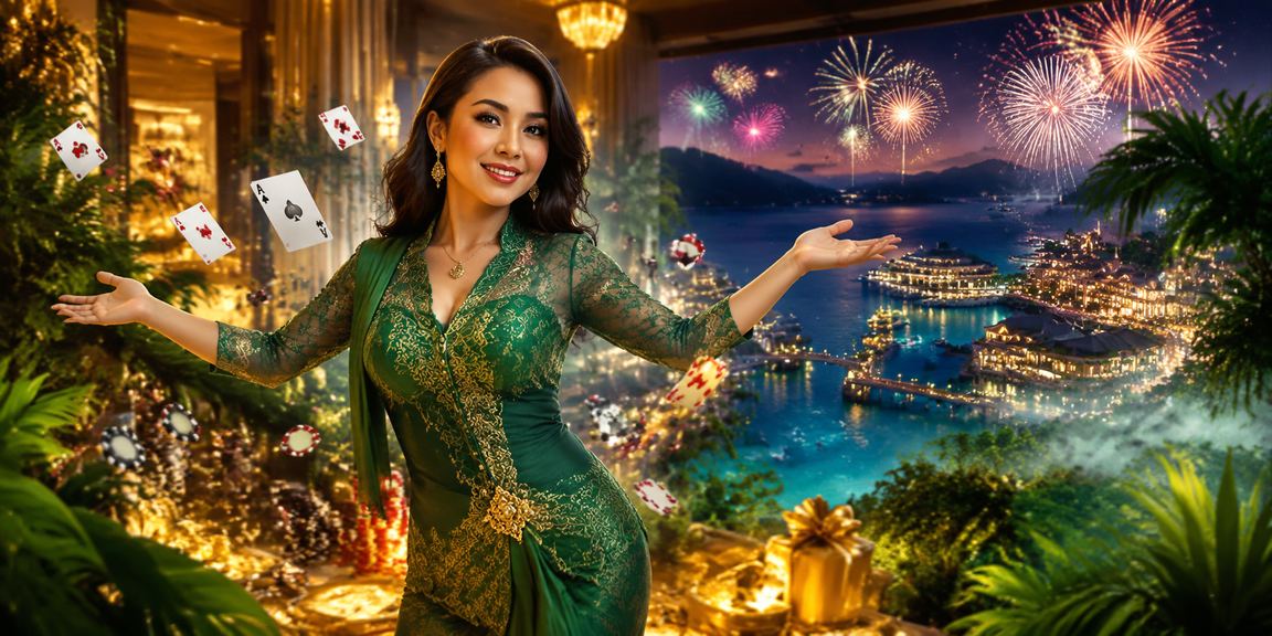 Permainan poker bertema Hari Raya dari Terengganu menggunakan kredit bonus di platform 77go